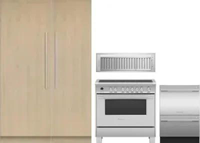 5 Piece Package Includes Refrigerator, Freezer, Range, Hood And Dishwasher